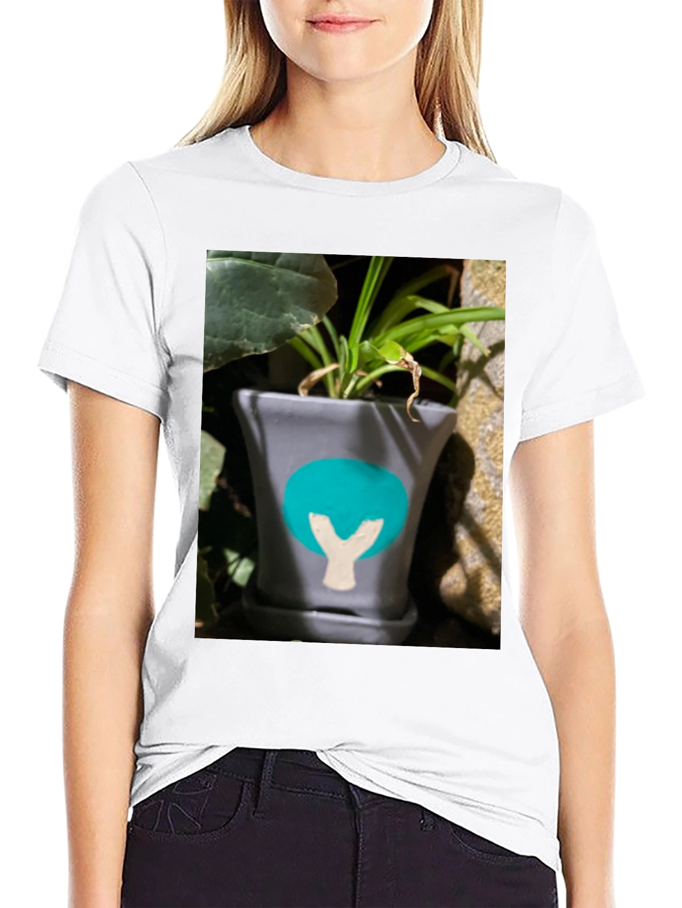 Plant Pot Graphic Tee - Unique Design