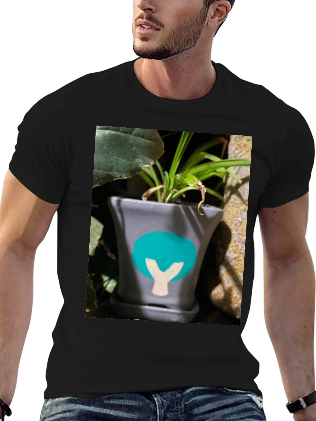 Plant Pot Graphic Tee - Unique Design