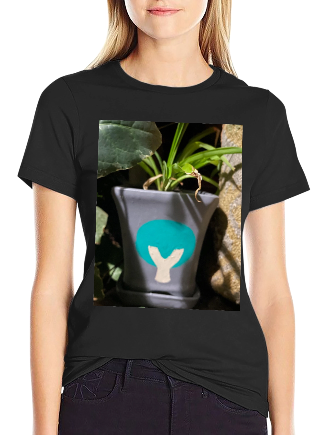 Plant Pot Graphic Tee - Unique Design