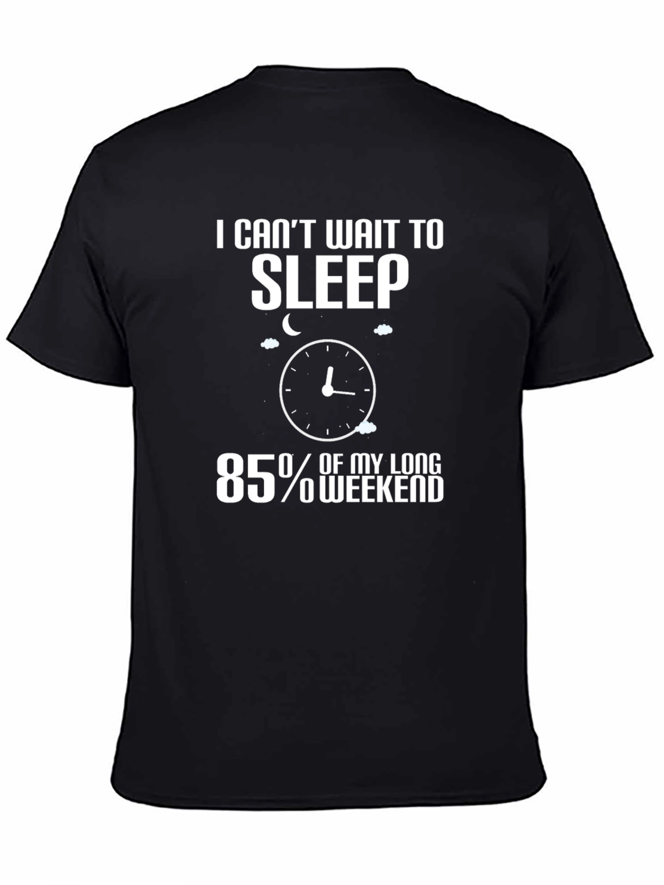 Sleepy Weekend T-Shirt - Black Cotton Tee