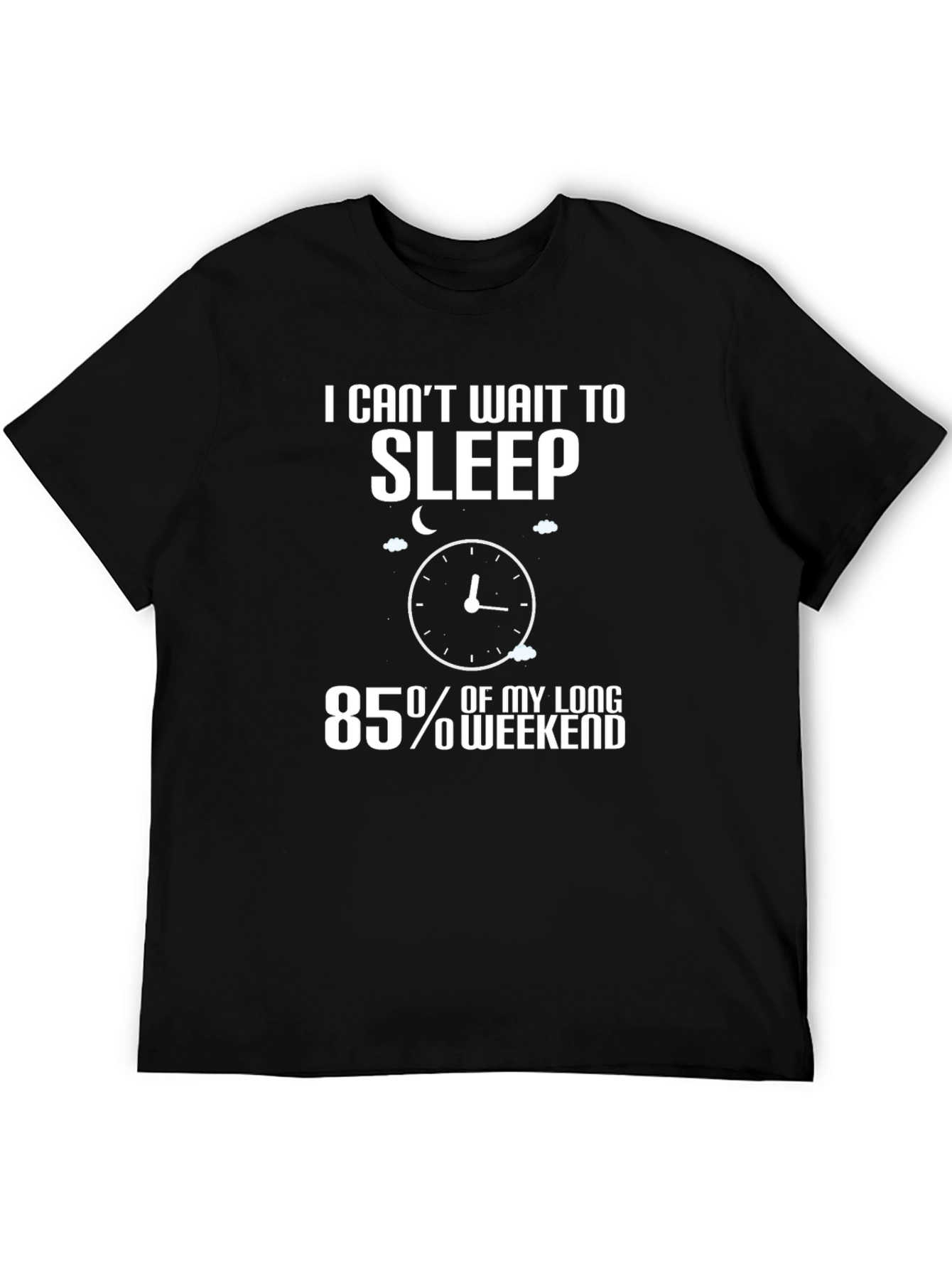 Sleepy Weekend T-Shirt - Black Cotton Tee