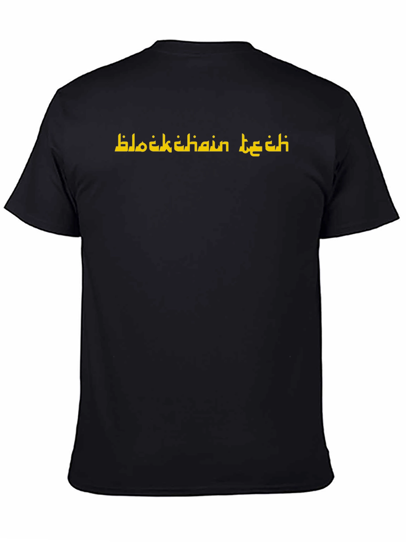 Blockchain Tech Graphic T-Shirt - Black Cotton Tee