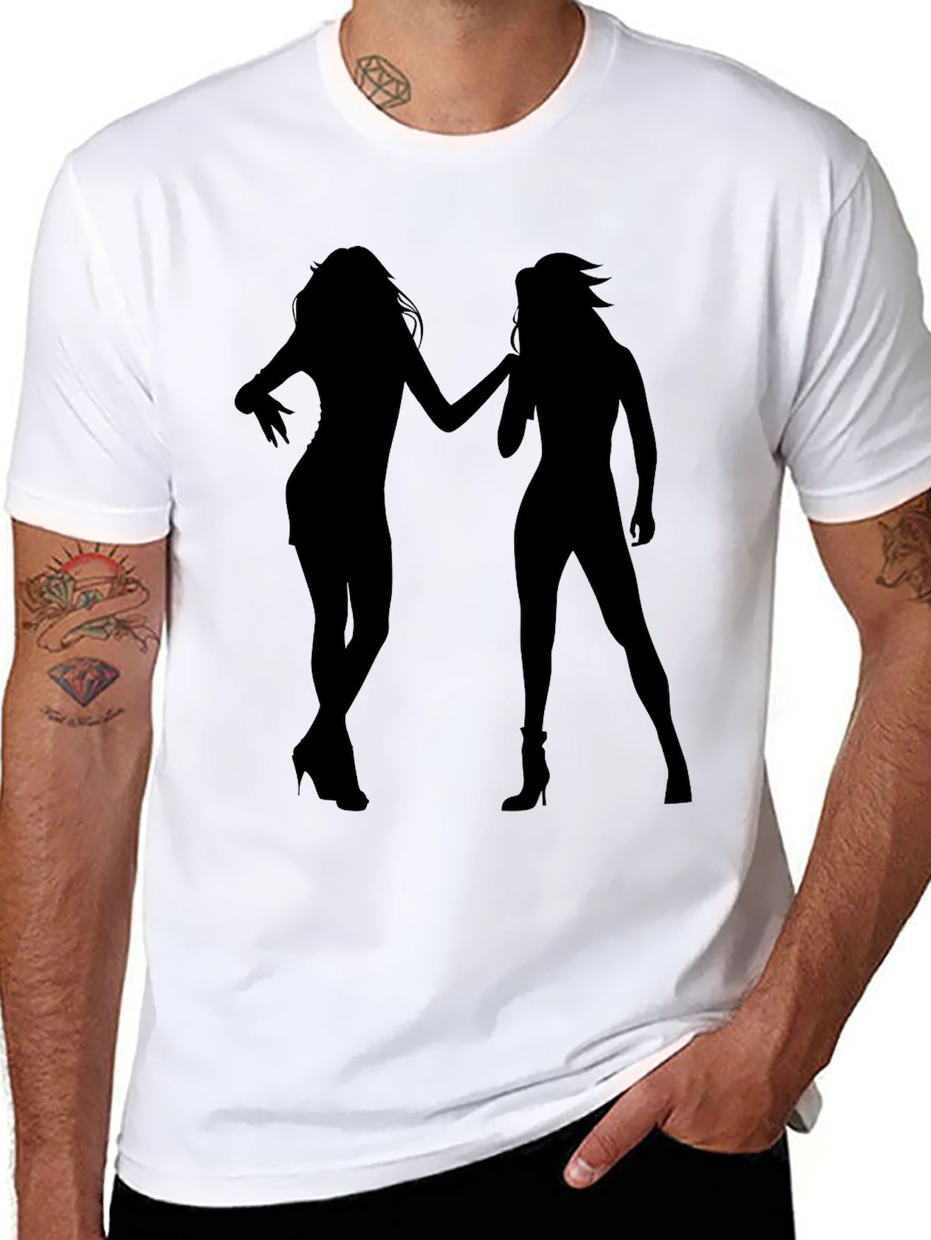 Silhouette Duo T-Shirt - Sleek & Stylish