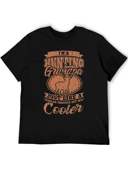 Hunting Grandpa Graphic Tee - Black Casual T-Shirt