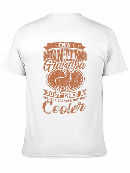 Hunting Grandpa Graphic Tee - Black Casual T-Shirt