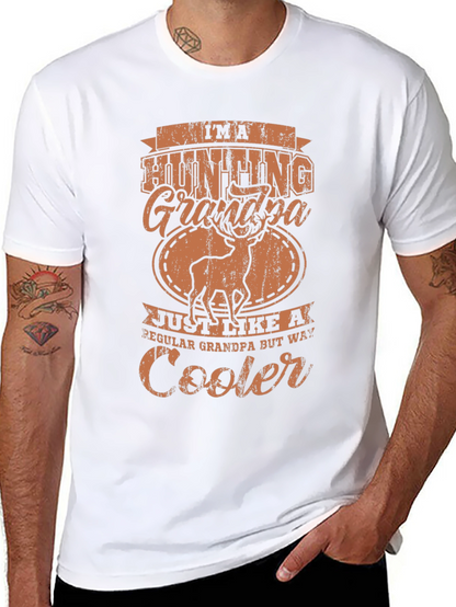 Hunting Grandpa Graphic Tee - Black Casual T-Shirt