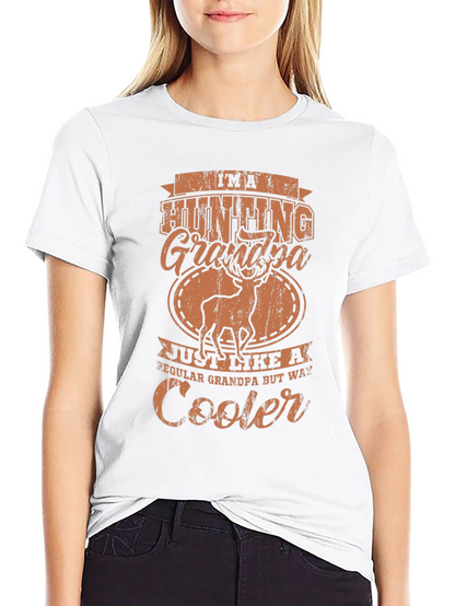 Hunting Grandpa Graphic Tee - Black Casual T-Shirt