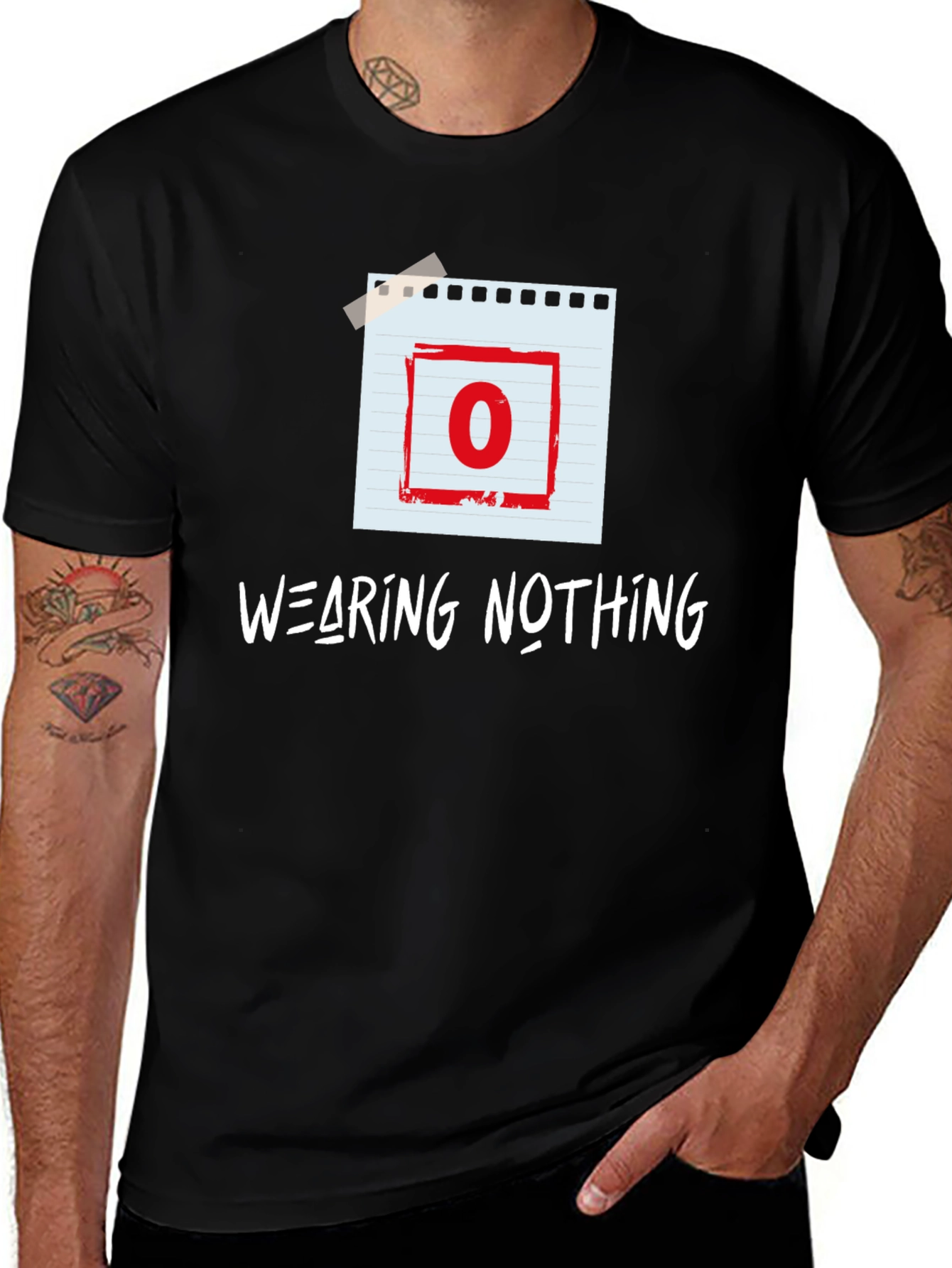 Wearing Nothing T-Shirt - Zero Graphic Tee