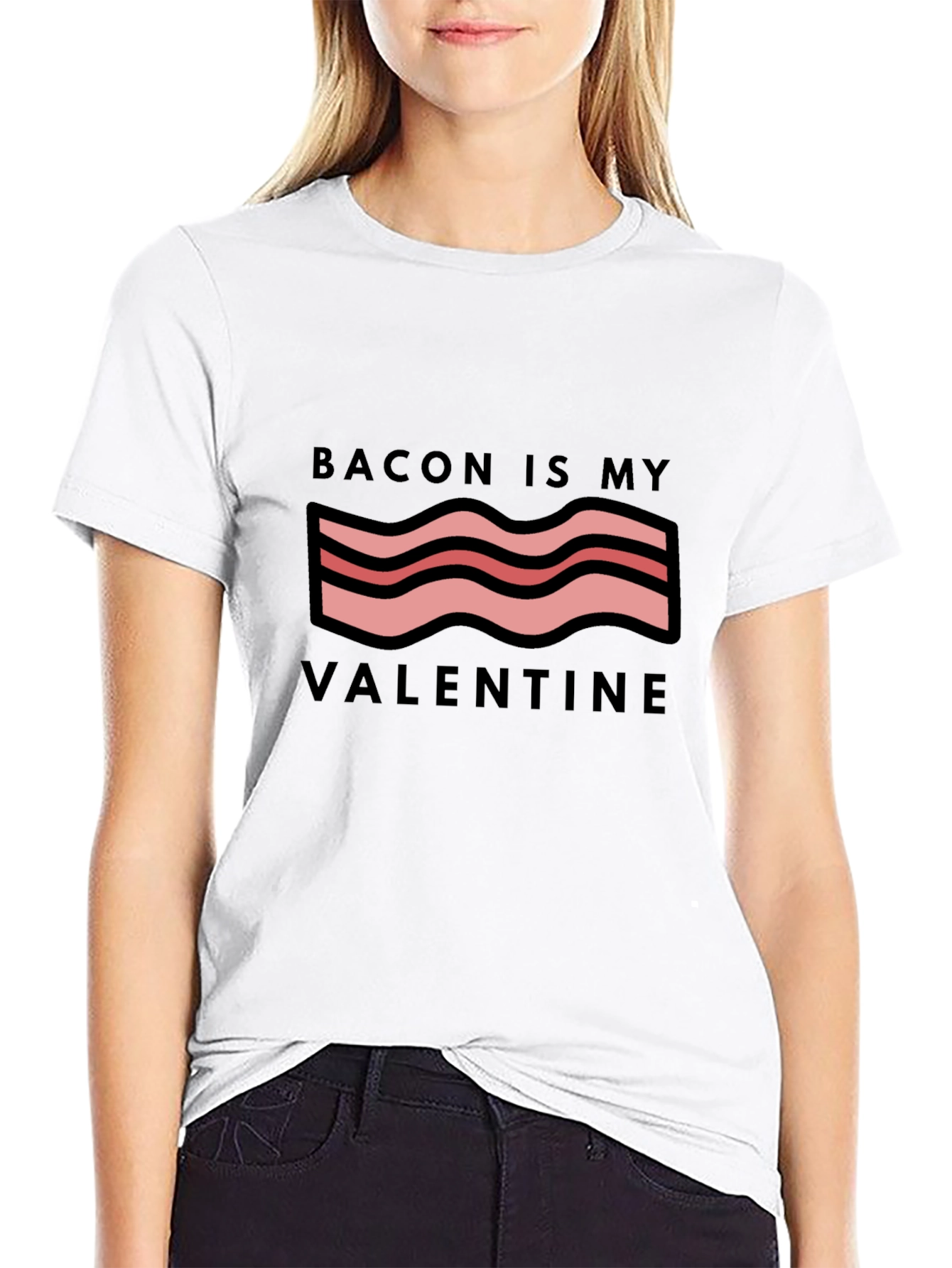 Bacon Is My Valentine Graphic Tee