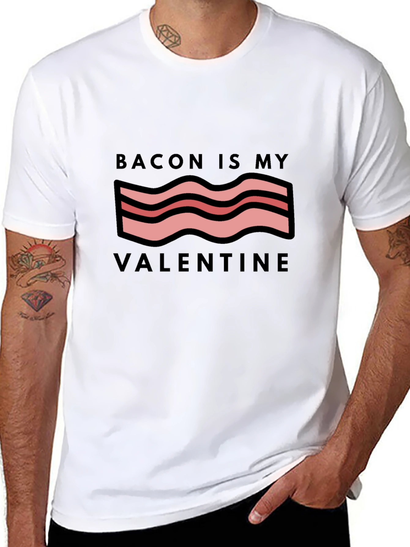 Bacon Is My Valentine Graphic Tee