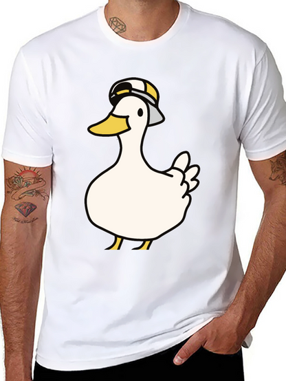 Duck with Hat Graphic T-Shirt - Casual Wear