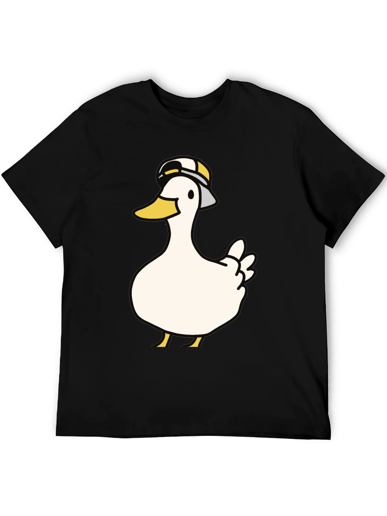 Duck with Hat Graphic T-Shirt - Casual Wear