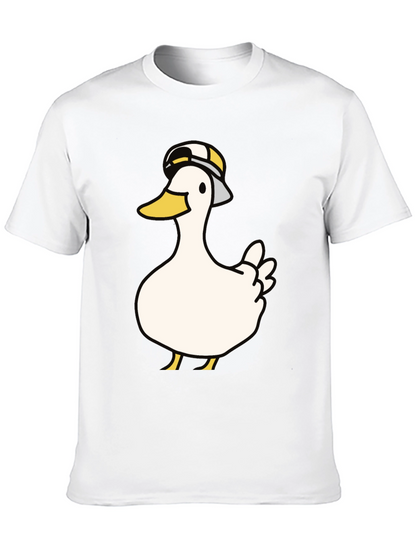Duck with Hat Graphic T-Shirt - Casual Wear