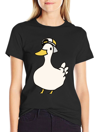 Duck with Hat Graphic T-Shirt - Casual Wear