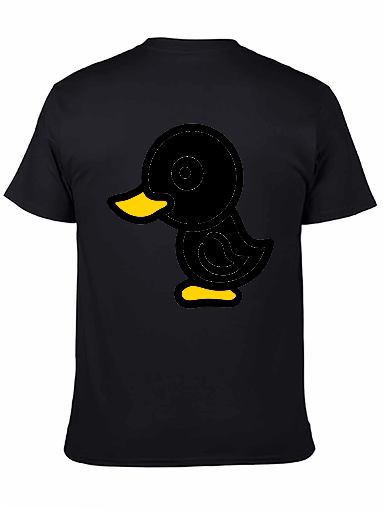 Duck Graphic Tee - Soft Black Cotton Blend Shirt
