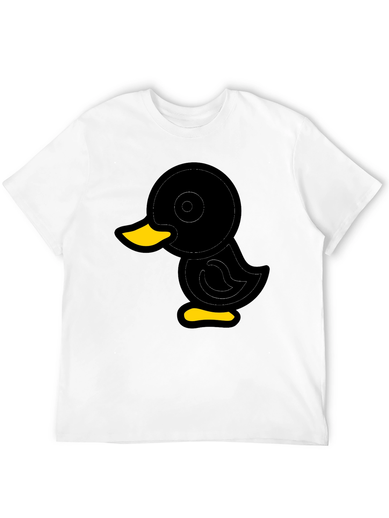 Duck Graphic Tee - Soft Black Cotton Blend Shirt