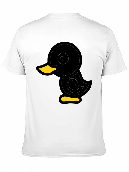 Duck Graphic Tee - Soft Black Cotton Blend Shirt
