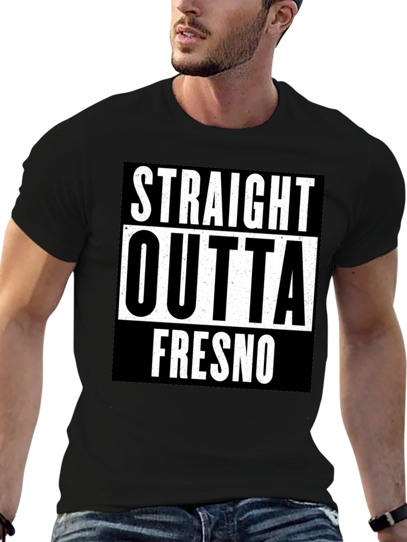 Straight Outta Fresno Graphic T-Shirt - Cotton Blend