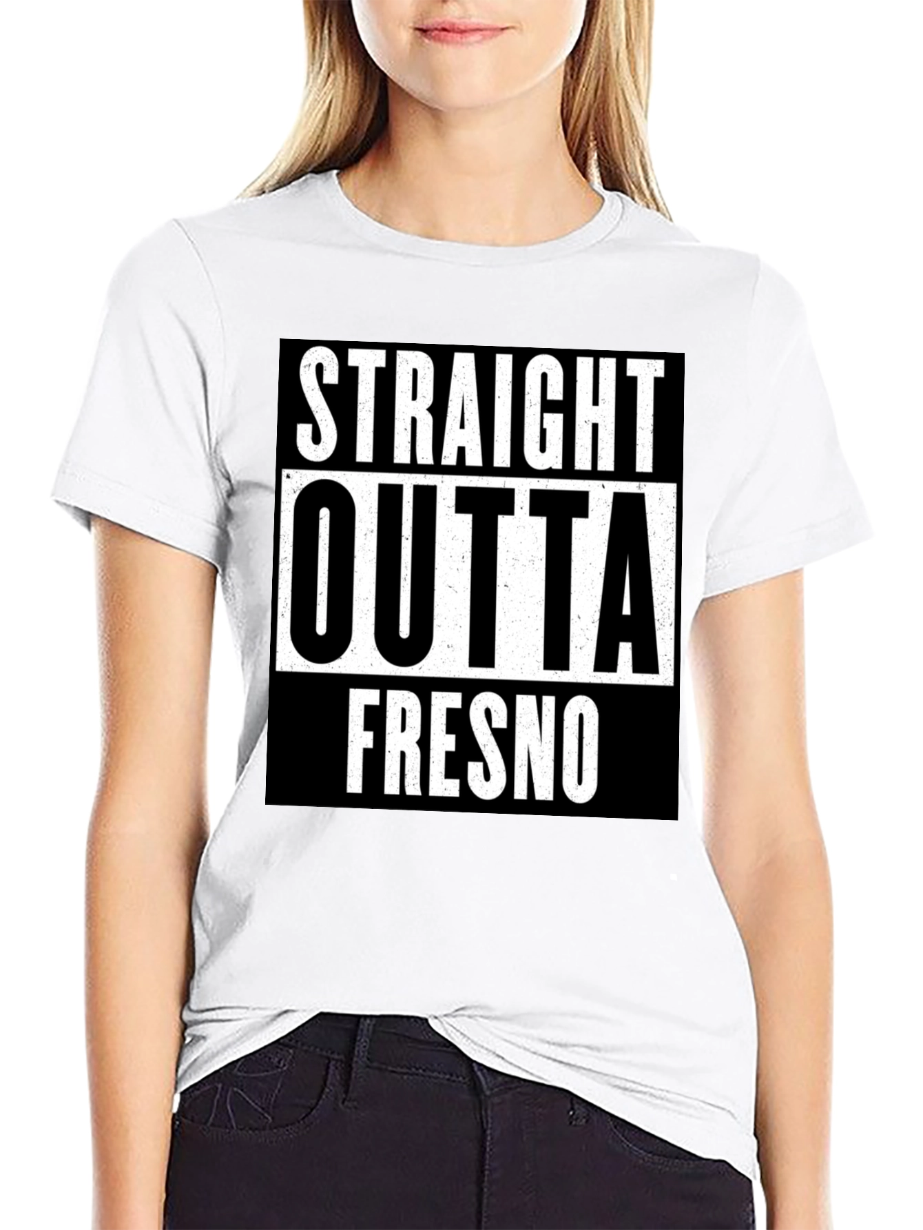 Straight Outta Fresno Graphic T-Shirt - Cotton Blend