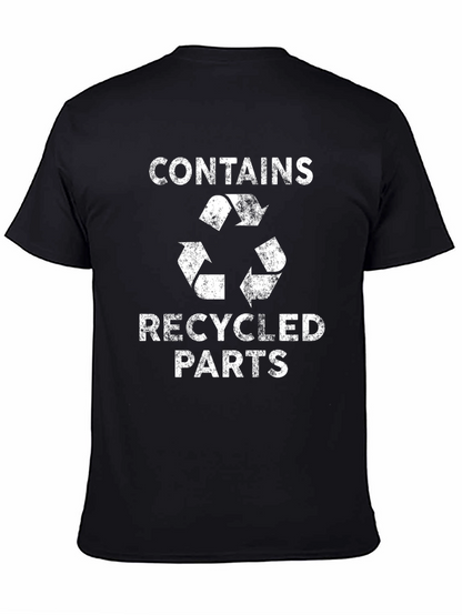 Recycled Parts Graphic Tee - Black