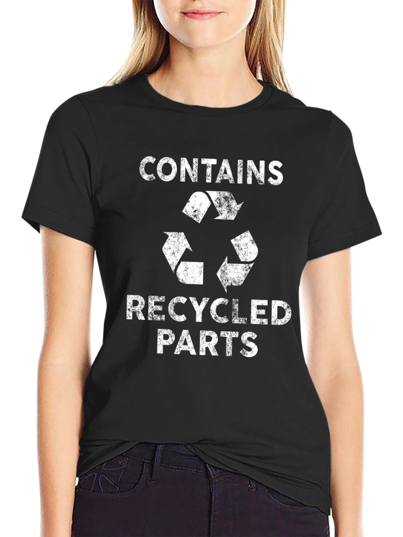 Recycled Parts Graphic Tee - Black