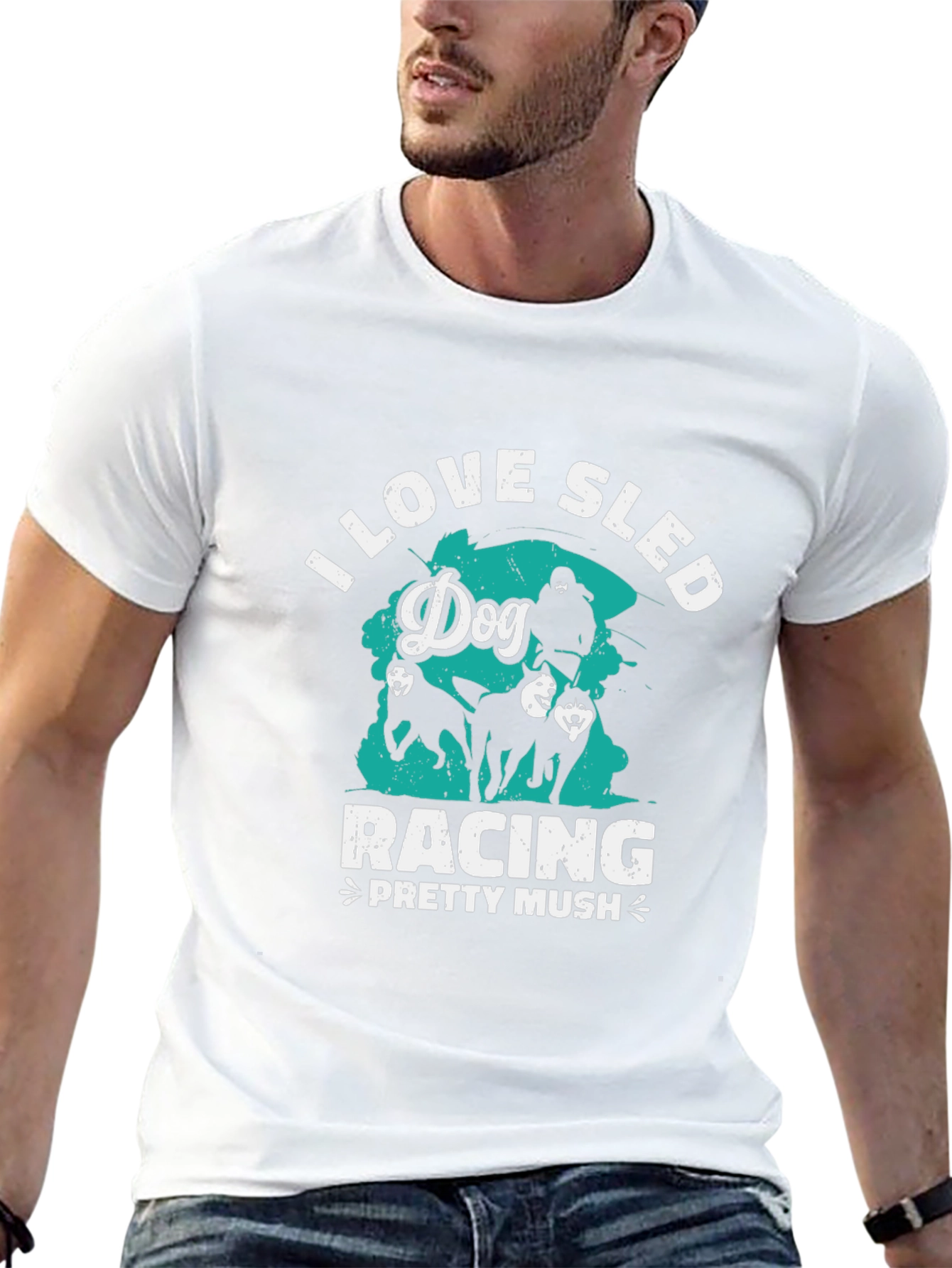 Dog Sled Racing T-Shirt - Pretty Mush Design