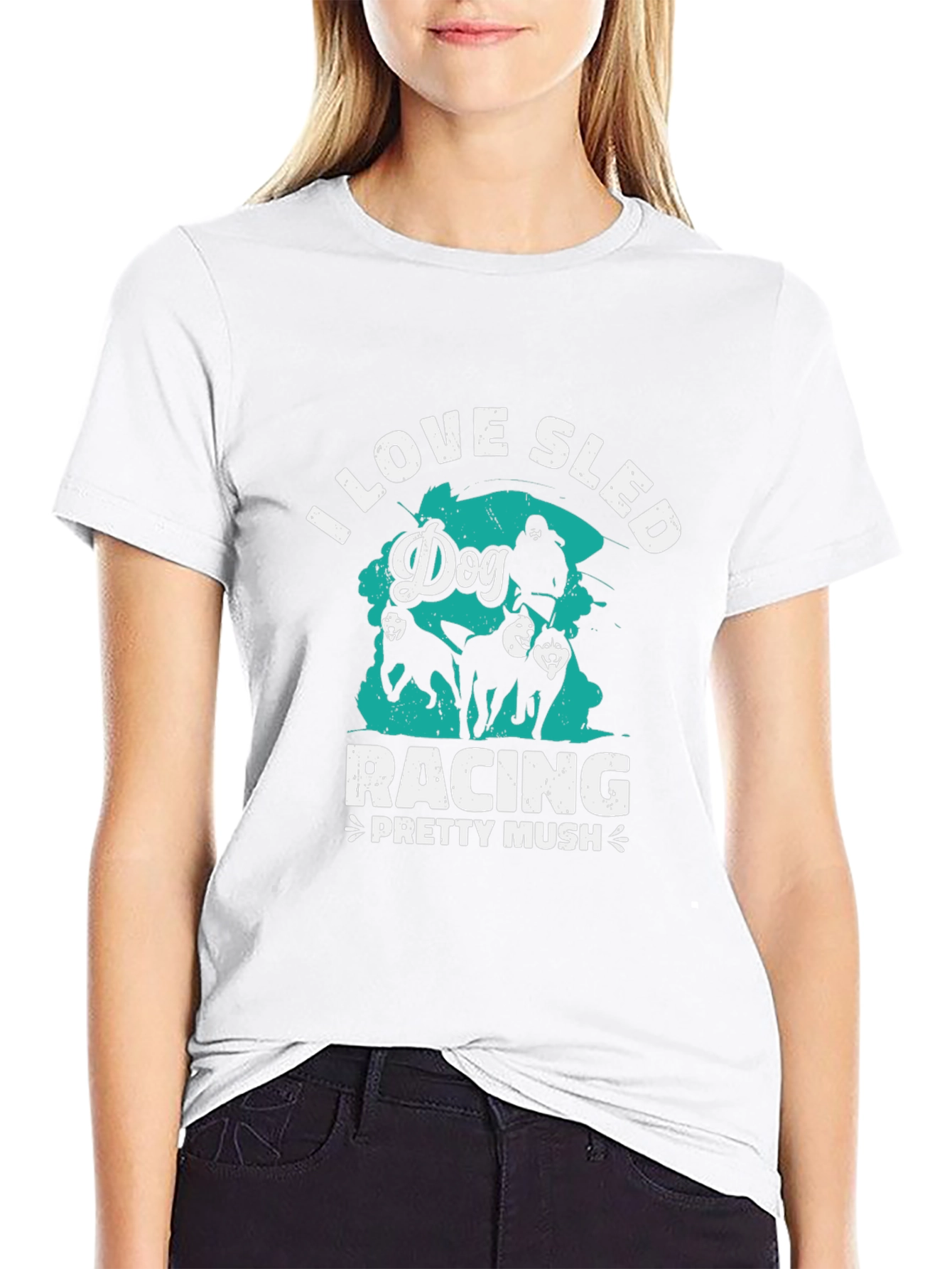 Dog Sled Racing T-Shirt - Pretty Mush Design
