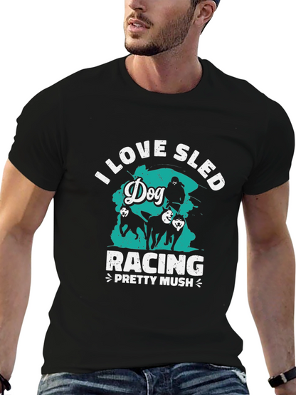 Dog Sled Racing T-Shirt - Pretty Mush Design
