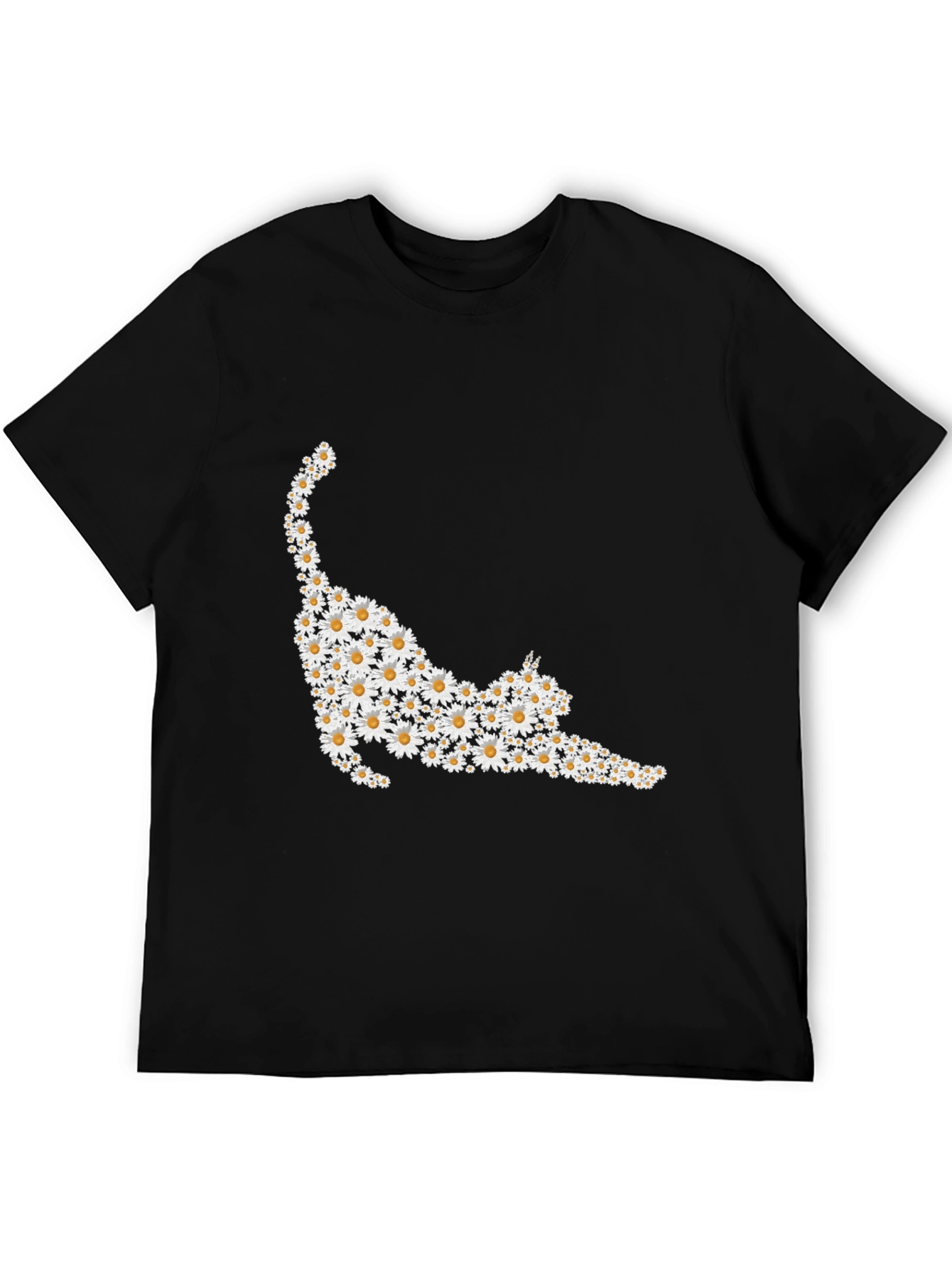 Daisy Cat T-Shirt - Floral Feline Tee