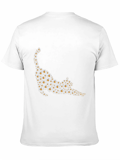 Daisy Cat T-Shirt - Floral Feline Tee