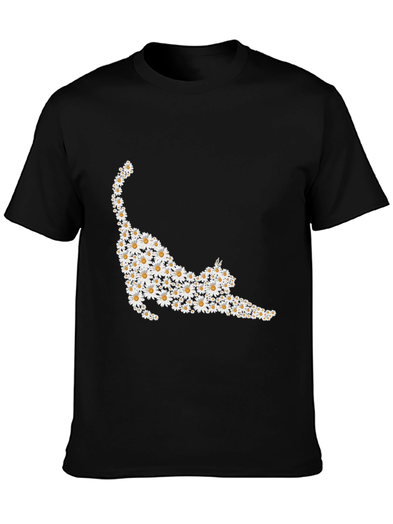 Daisy Cat T-Shirt - Floral Feline Tee
