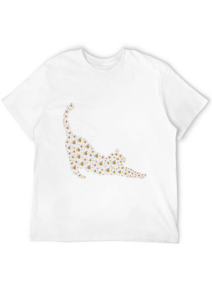 Daisy Cat T-Shirt - Floral Feline Tee
