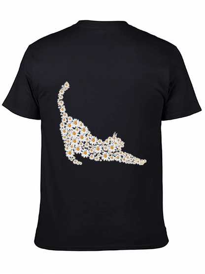 Daisy Cat T-Shirt - Floral Feline Tee