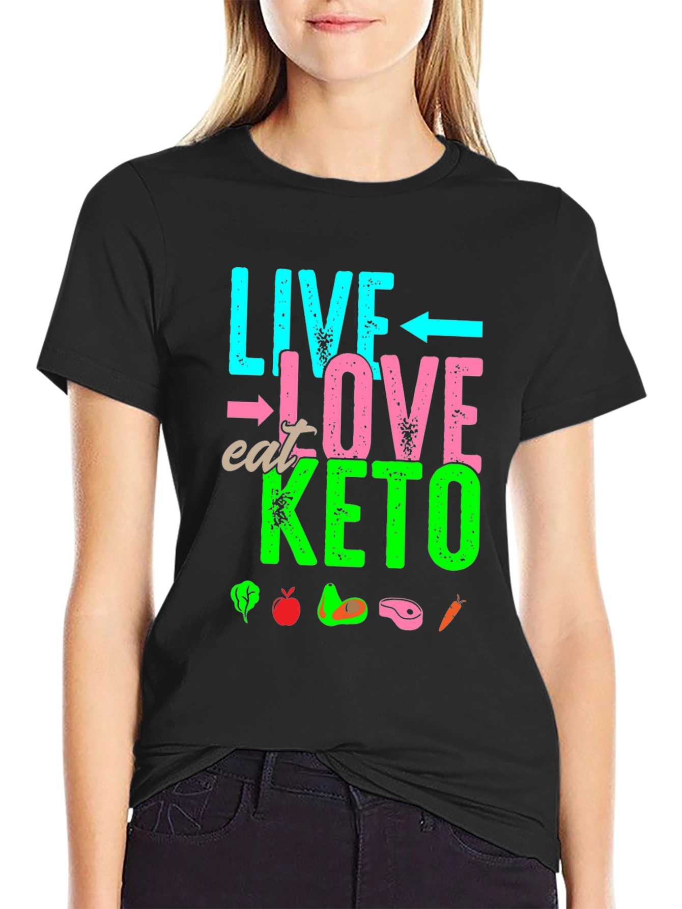 Live Love Eat Keto T-Shirt - Keto Diet Lifestyle