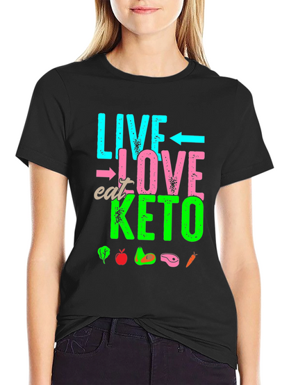 Live Love Eat Keto T-Shirt - Keto Diet Lifestyle