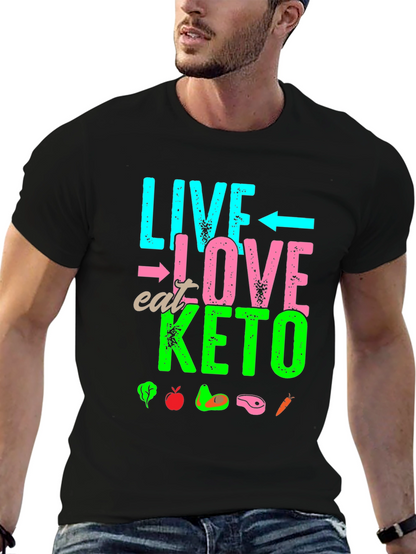 Live Love Eat Keto T-Shirt - Keto Diet Lifestyle