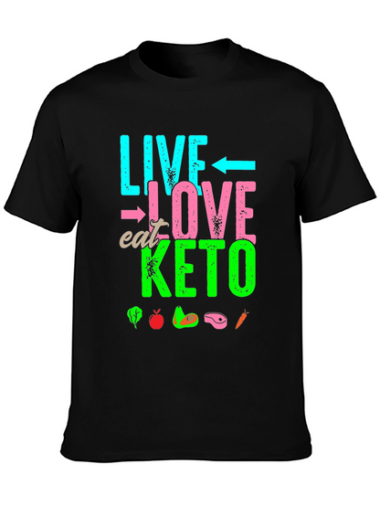 Live Love Eat Keto T-Shirt - Keto Diet Lifestyle