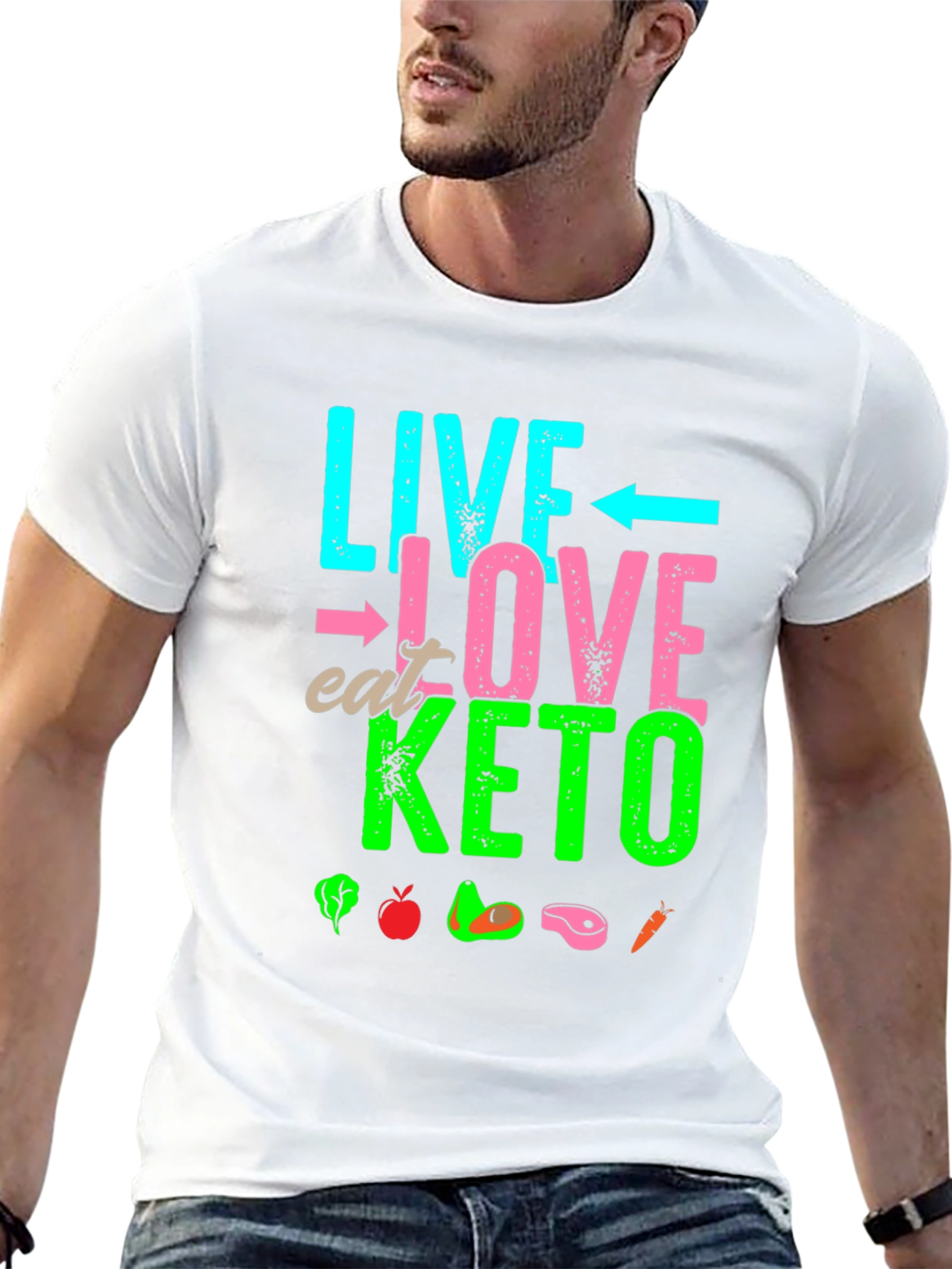 Live Love Eat Keto T-Shirt - Keto Diet Lifestyle