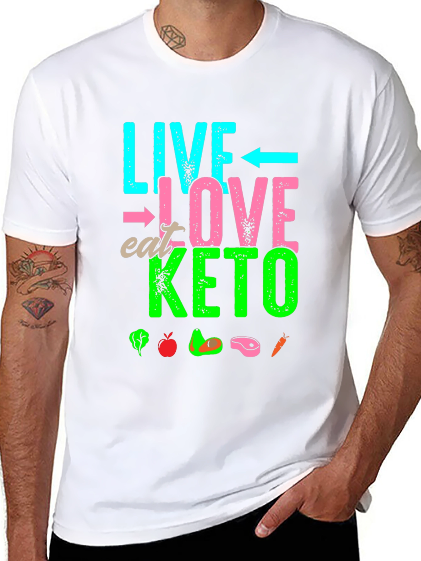 Live Love Eat Keto T-Shirt - Keto Diet Lifestyle