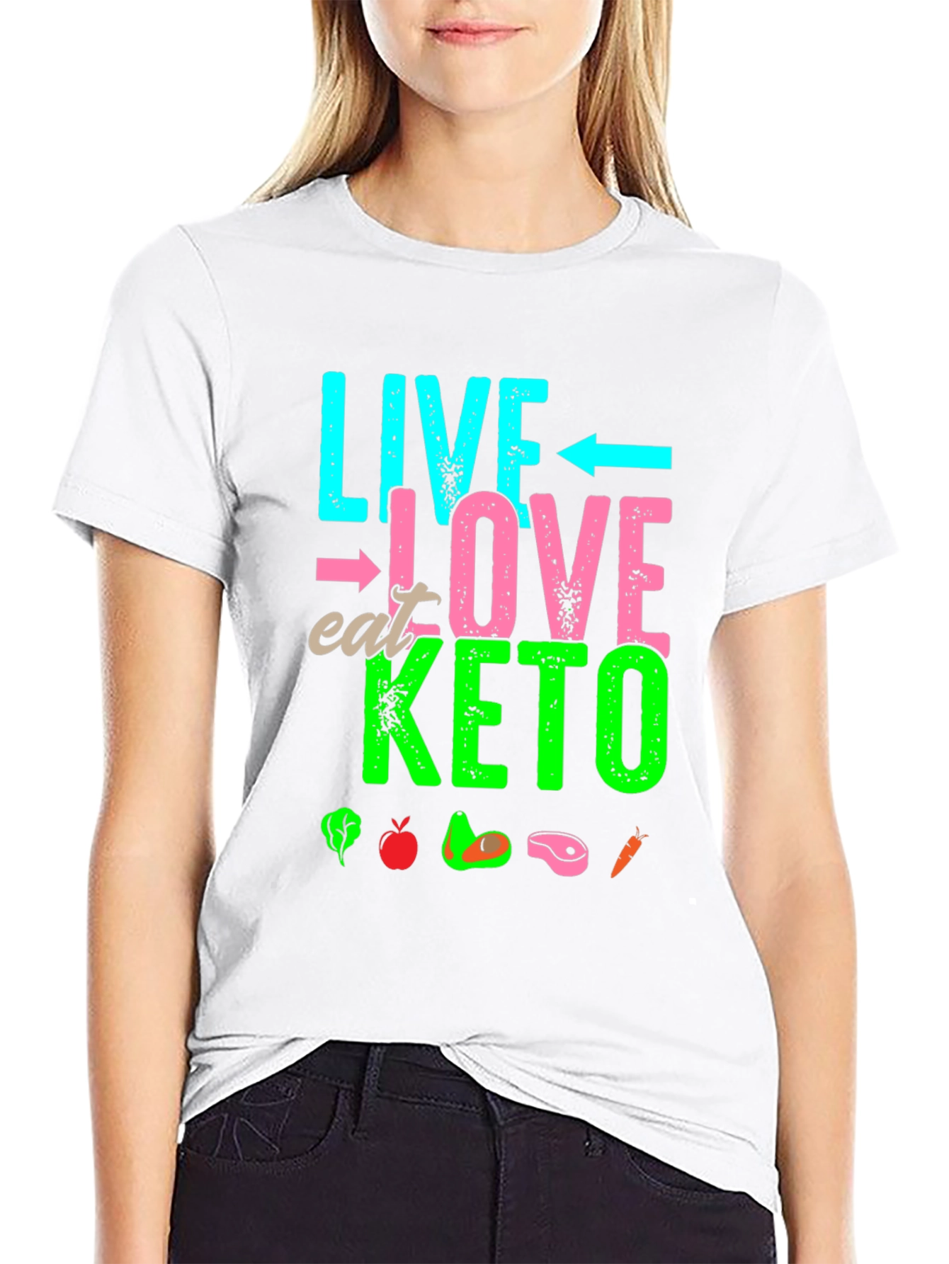 Live Love Eat Keto T-Shirt - Keto Diet Lifestyle