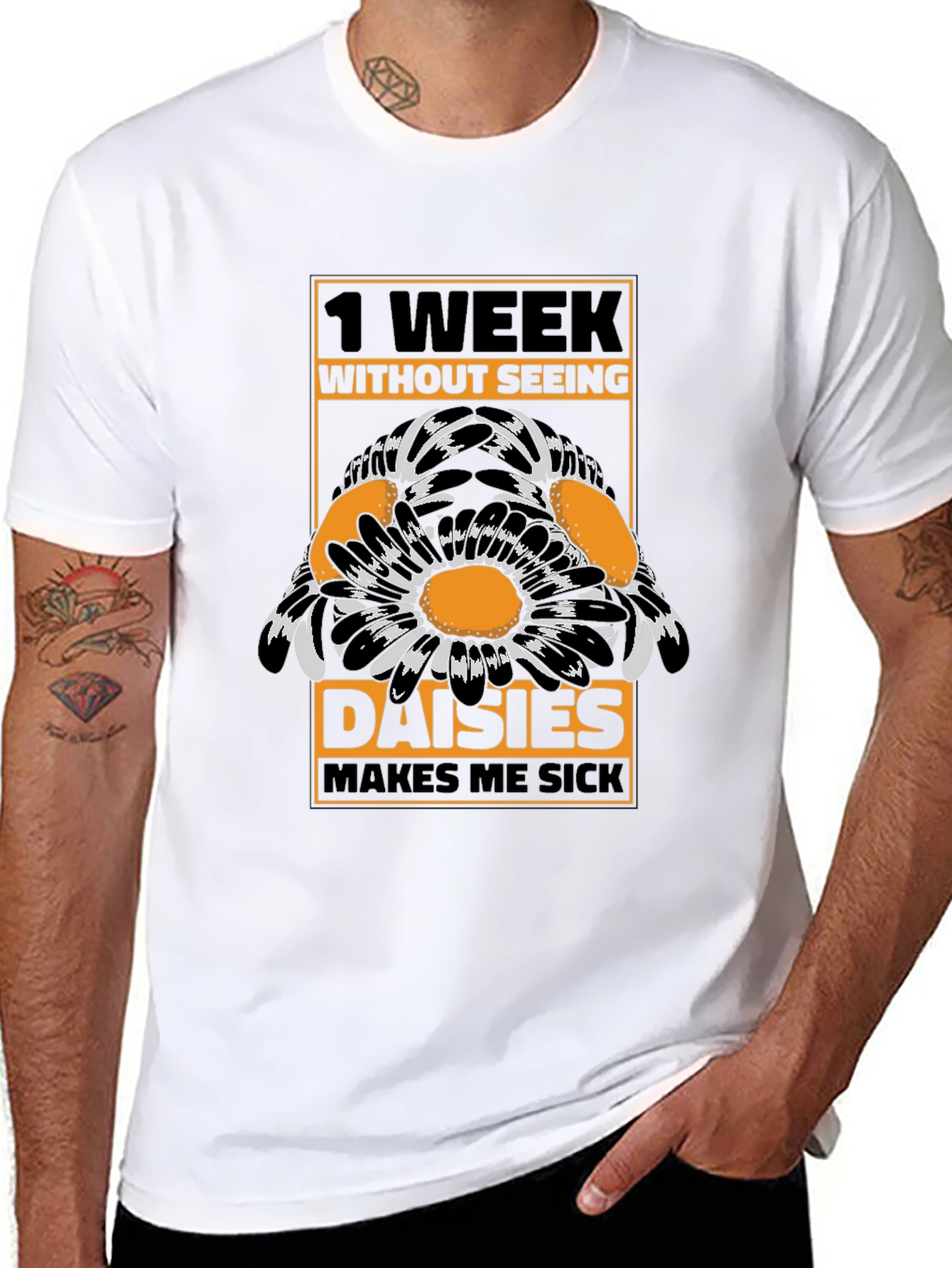 Funny Daisies T-Shirt - 1 Week Without Seeing