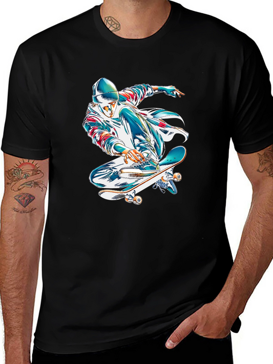 Skater Graphic Black T-Shirt