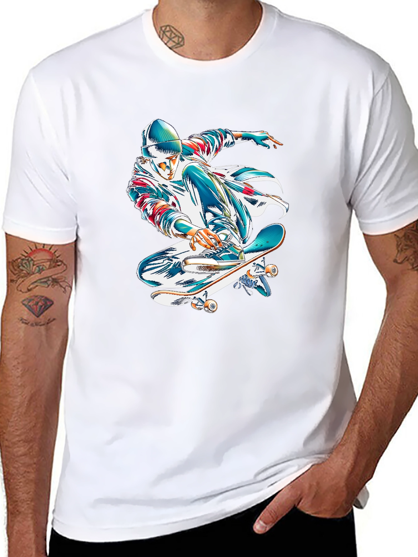 Skater Graphic Black T-Shirt
