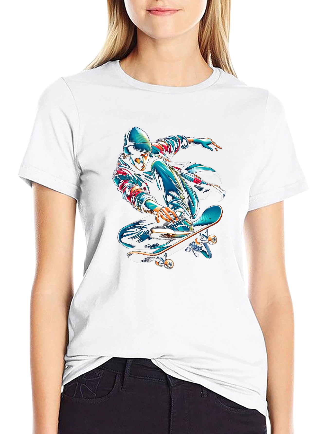 Skater Graphic Black T-Shirt