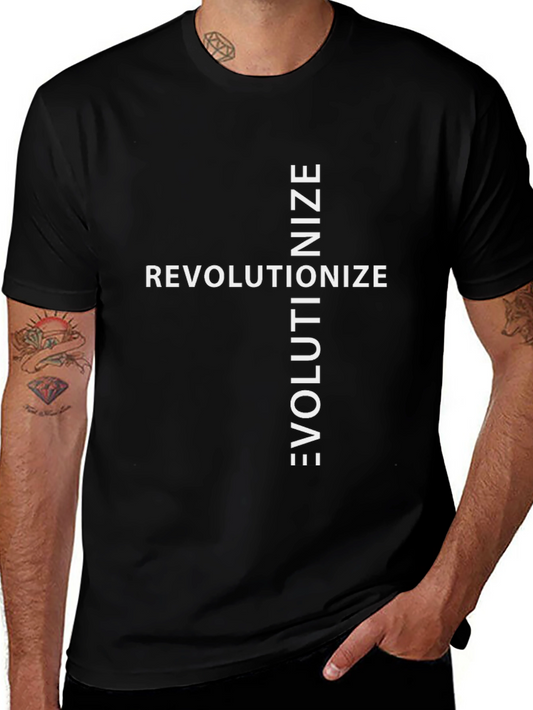 Revolutionize Evolutionize Black Graphic Tee