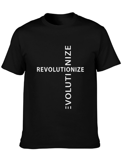 Revolutionize Evolutionize Black Graphic Tee
