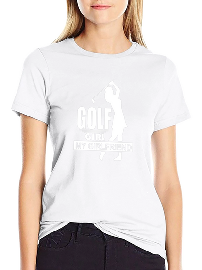 Golf Girl My Girlfriend T-Shirt - Black Cotton Tee