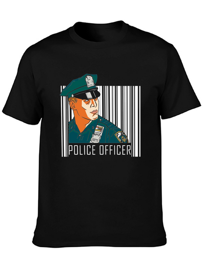 Police Officer Graphic T-Shirt - Cool Uniform Design