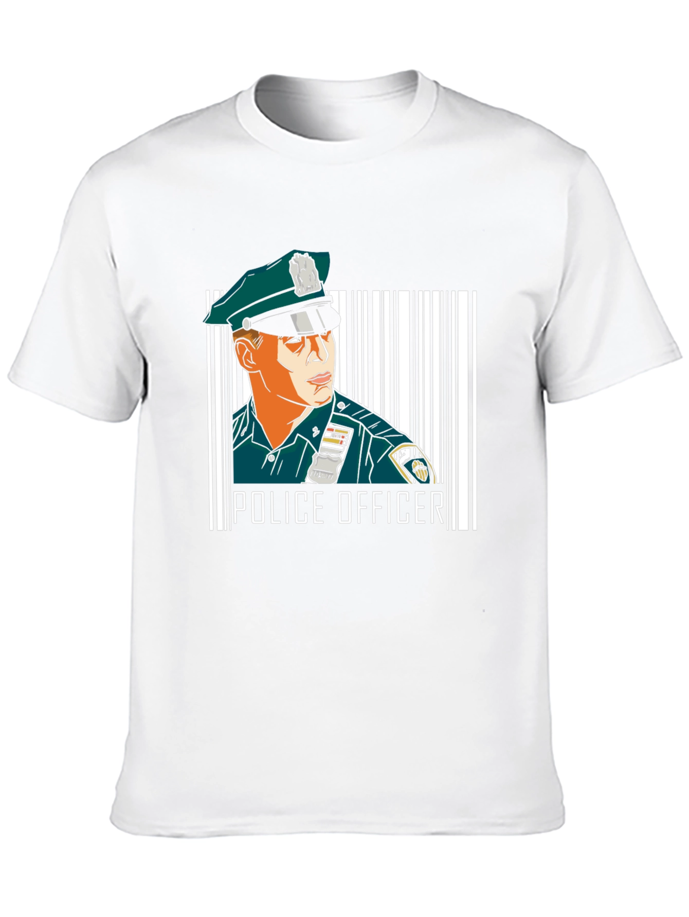 Police Officer Graphic T-Shirt - Cool Uniform Design