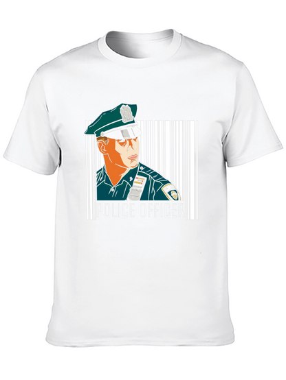 Police Officer Graphic T-Shirt - Cool Uniform Design